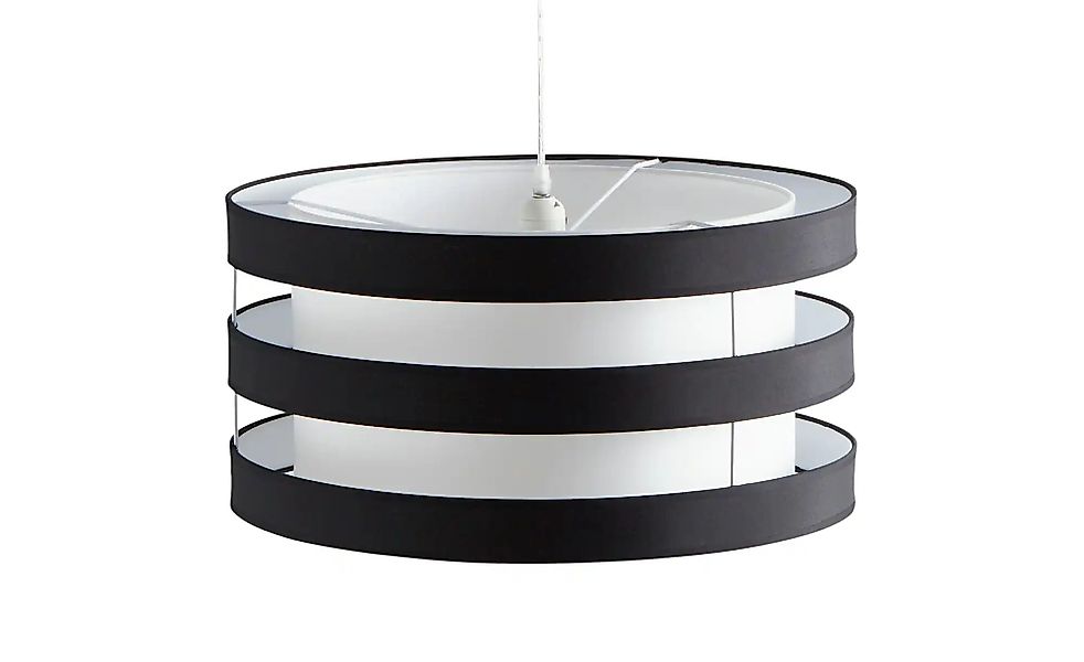 KHG Pendelleuchte  1-flammig  Schirm schwarz/weiß `groß`   ¦ schwarz ¦ Maße günstig online kaufen