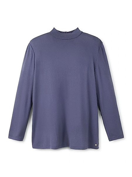 Sheego Langarmshirt "Große Größen", mit Stehkragen und Knopfleiste hinten günstig online kaufen