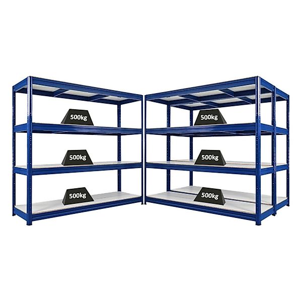 PROREGAL Mega Deal 3x Schwerlastregal Dino HxBxT 180x200x60cm 4 Melamin-Ebe günstig online kaufen