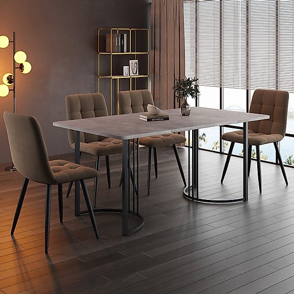 Flieks Essgruppe, (Set, 5-tlg., 140×80cm Tischplatte), günstig online kaufen