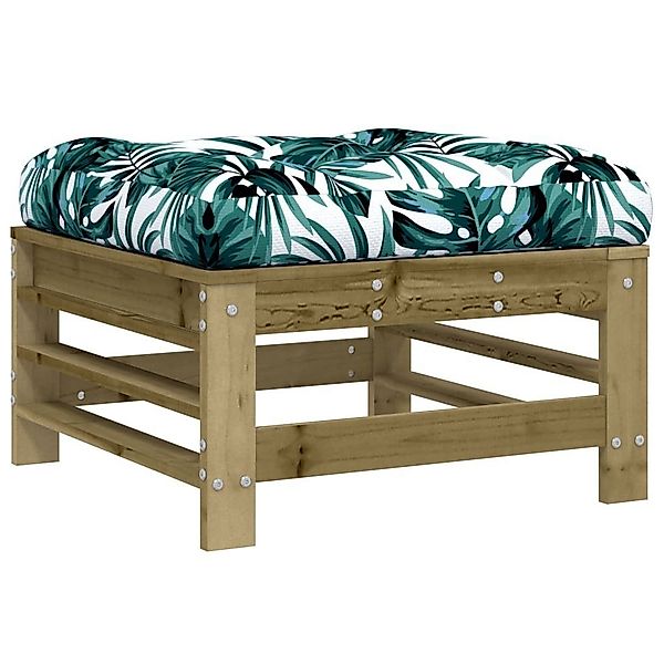 vidaXL Sofaelement Gartenhocker mit Kissen Kiefernholz günstig online kaufen