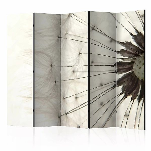 5-teiliges Paravent - White Dandelion Ii [room Dividers] günstig online kaufen