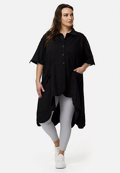 Kekoo Longbluse Asymmetrische Bluse Halbarm mit Stretchanteil 'Celia' günstig online kaufen
