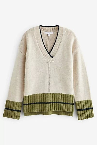 Next V-Ausschnitt-Pullover Pullover mit V-Ausschnitt - Petite (1-tlg) günstig online kaufen