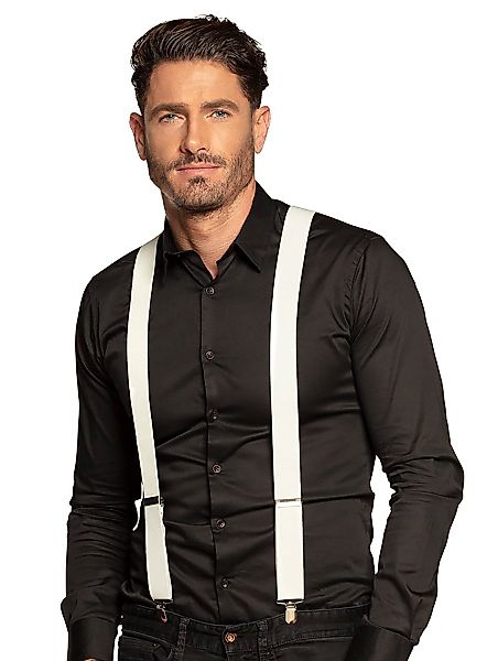 Smiffys Hosenträger Hosenträger weiß Stilvolles Accessoire günstig online kaufen