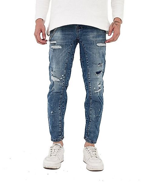 Denim Distriqt Skinny-fit-Jeans Destroyed Herren Jeans Skinny Fit Blau 1640 günstig online kaufen