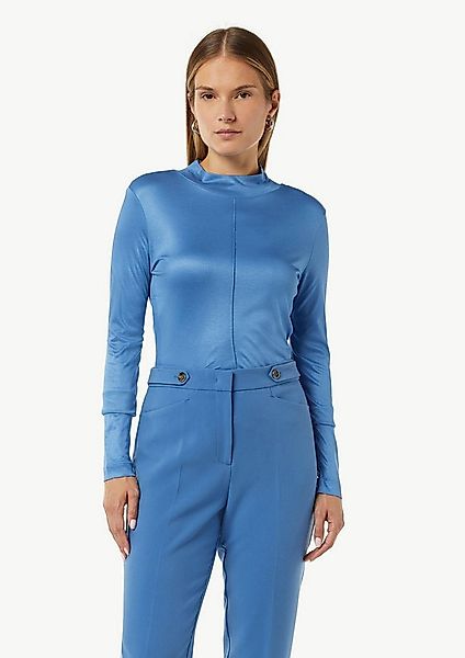 comma Langarmshirt T-Shirt Schimmerndes Langarmshirt im Slim Fit günstig online kaufen