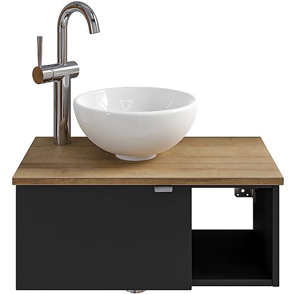 Pelipal Einzelwaschtisch Serie 6915 61 cm Schwarz mit Softclose günstig online kaufen