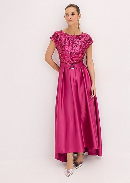 bonprix Abendkleid für festliche Anlässe, aus glänzendem Satin, ausgestellt günstig online kaufen