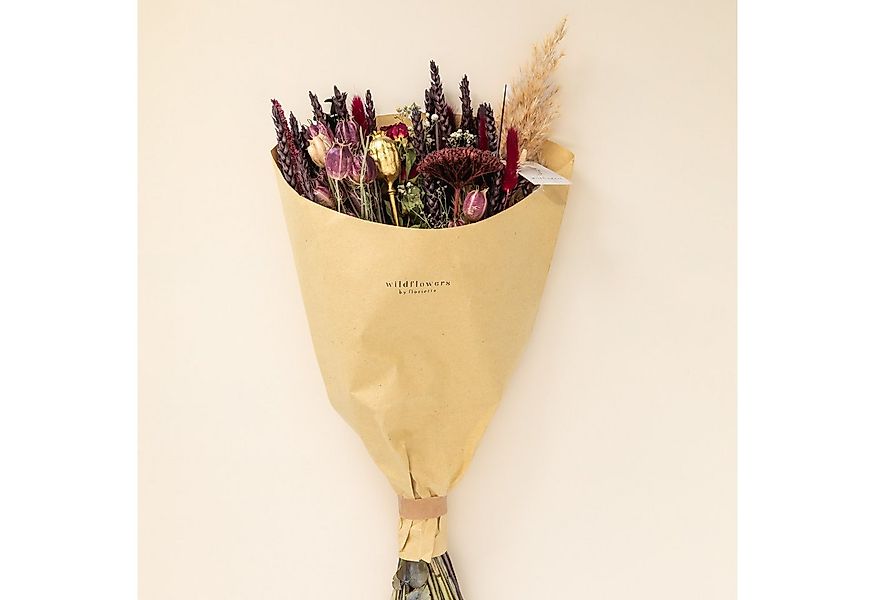 Trockenblume Trockenblumen Feldstrauß Scharlachrot Handgebundener Trockenbl günstig online kaufen