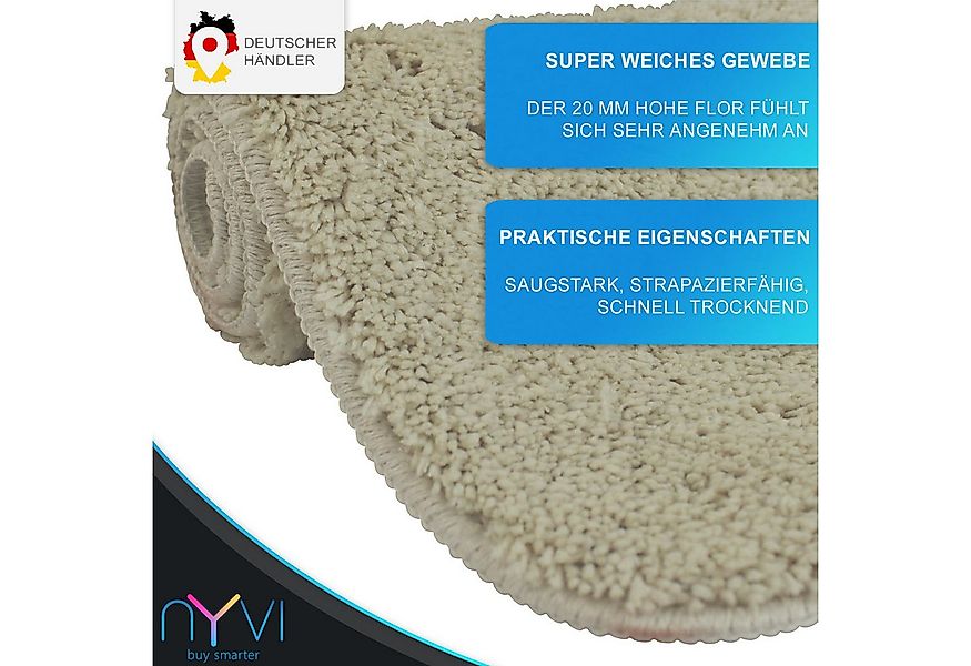 NYVI Badematte WC Vorleger ohne Ausschnitt NYVISpa Lasalle Beige Toiletten günstig online kaufen