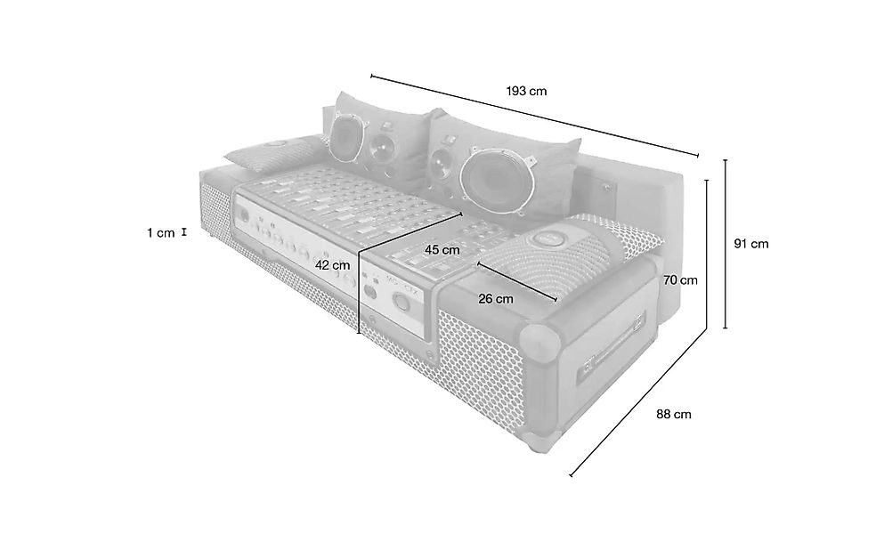 Schlafsofa  Denny Basic ¦ mehrfarbig ¦ Maße (cm): B: 91 H: 88 Polstermöbel günstig online kaufen