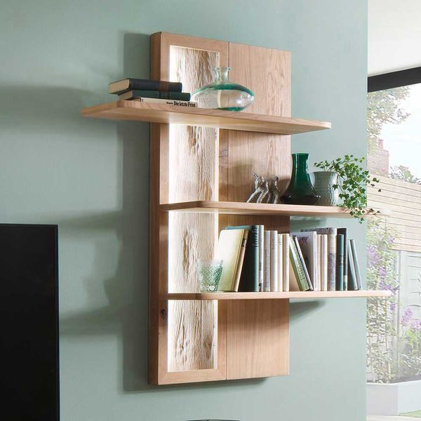 Wohnzimmer Hängeregal mit Eiche Bianco furniert modern günstig online kaufen