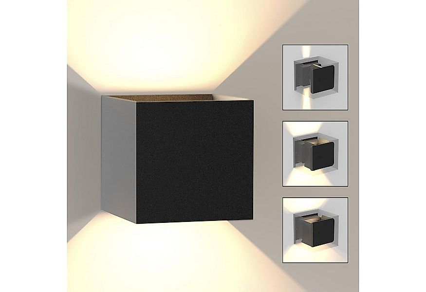 ZMH LED Wandleuchte Aussen - Up Down Außenwandleuchten Schwarz 5W Treppenha günstig online kaufen