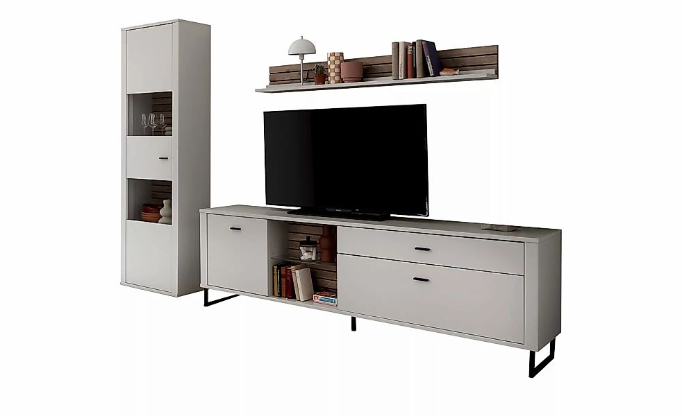 uno Wohnkombination  Leni ¦ grau ¦ Maße (cm): B: 271 H: 206 T: 44.0 Kommode günstig online kaufen