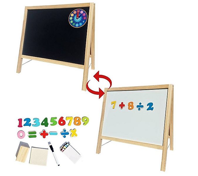 Lernspielzeug Tischtafel Kinder 24 teilig Lernspielzeug Tafel Tisch 2in1 Sp günstig online kaufen
