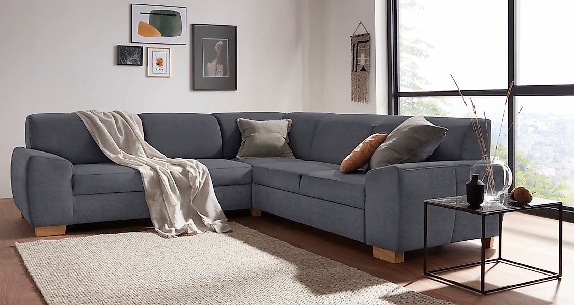 DOMO collection Ecksofa "Incanto kubische Formensprache, komfortabel, flach günstig online kaufen
