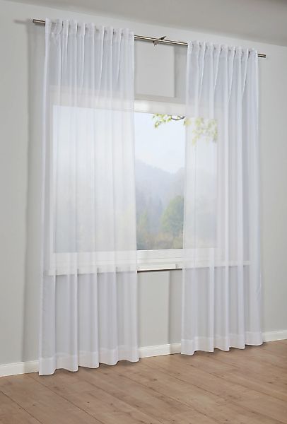 Sehlbach Gardine "Schal Voile mit Beschwerungstasche" Schlaufen 1 Stk. tlg. günstig online kaufen