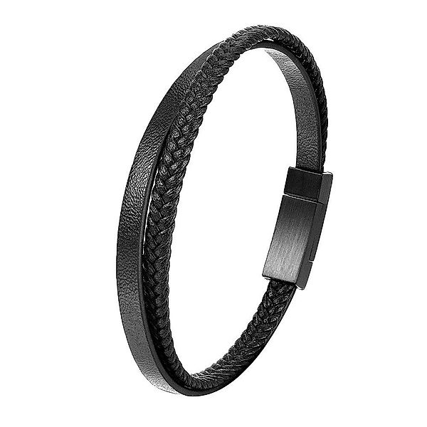Karisma Schmuck Lederarmband Herren Edelstahl 2 günstig online kaufen