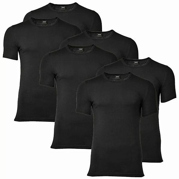 HUGO BOSS 6er Pack Herren Slim Fit T-Shirts, Rundhals, Unterhemden Halbarm, günstig online kaufen
