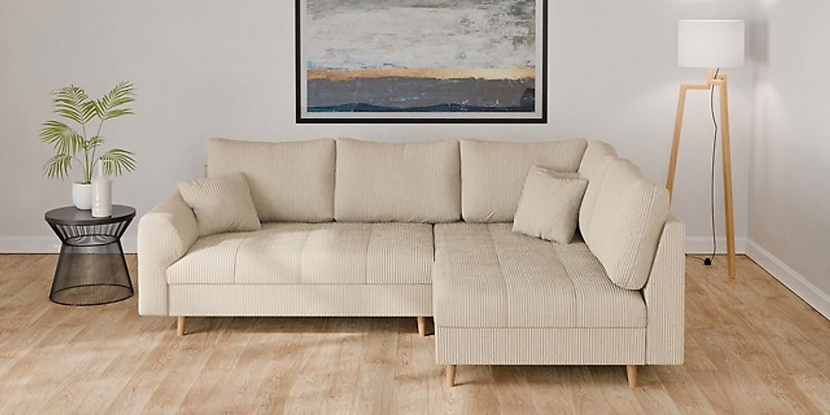 Home affaire Ecksofa »CHARRE L-Form mit Ottomane, Maße B/T/H: 231/161/81 cm günstig online kaufen