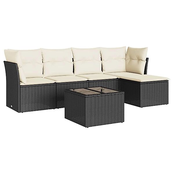 vidaXL Gartenlounge-Set 6-tlg. Garten-Sofagarnitur mit Kissen günstig online kaufen