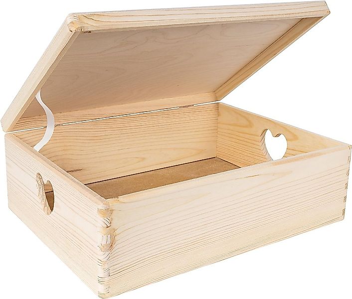 Creative Deco Aufbewahrungsbox Holzkiste mit Deckel Erinnerungsbox Holzbox, günstig online kaufen
