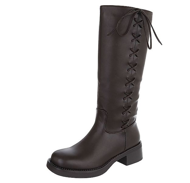 Ital-Design Modische Damen-Stiefel mit Blockabsatz und seitlichen Details S günstig online kaufen