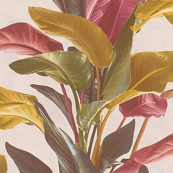 PROFHOME 378622-GU Blumen Tapete Floral Matt Rot Gelb Braun 0,53 m x 10,05 günstig online kaufen