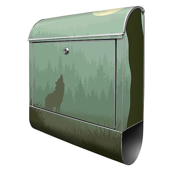 Banjado Design Briefkasten Silber Pulverbeschichtet 39x47x14cm 2 Schlüssel günstig online kaufen