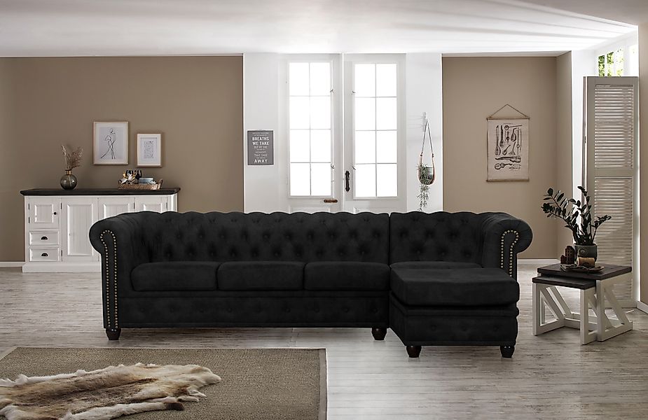 Home affaire Chesterfield-Sofa "Rysum L-Form" günstig online kaufen