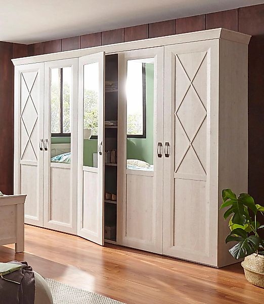 FORTE Drehtürenschrank "Kashmir, TOPSELLER, klassischer Landhausstil, Made günstig online kaufen