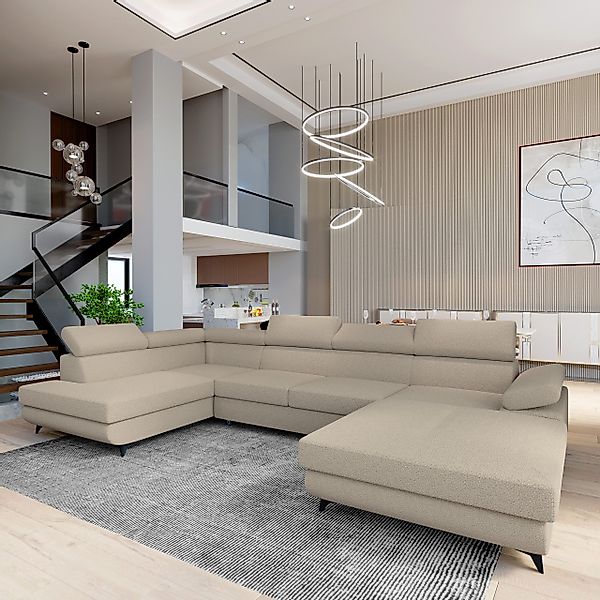 Masseno Ecksofa RUBANO mit Schlaffunktion U-Form, günstig online kaufen