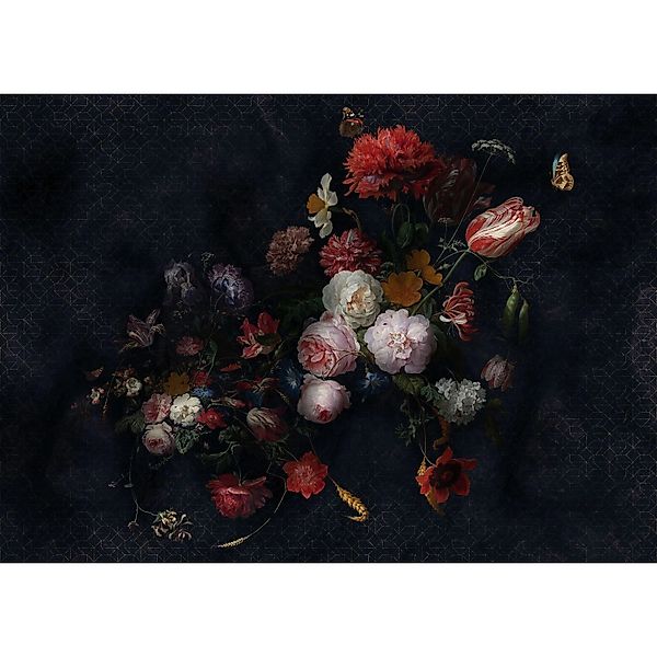 Komar Fototapete Amsterdam Flowers Multicolor Auf Schwarz 350 x 250 cm 6116 günstig online kaufen