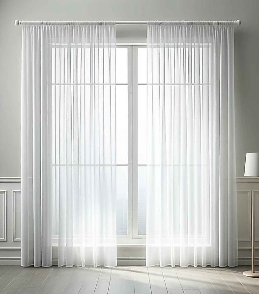 Gardinenbox Gardine (1 St), Kräuselband, transparent, günstig online kaufen