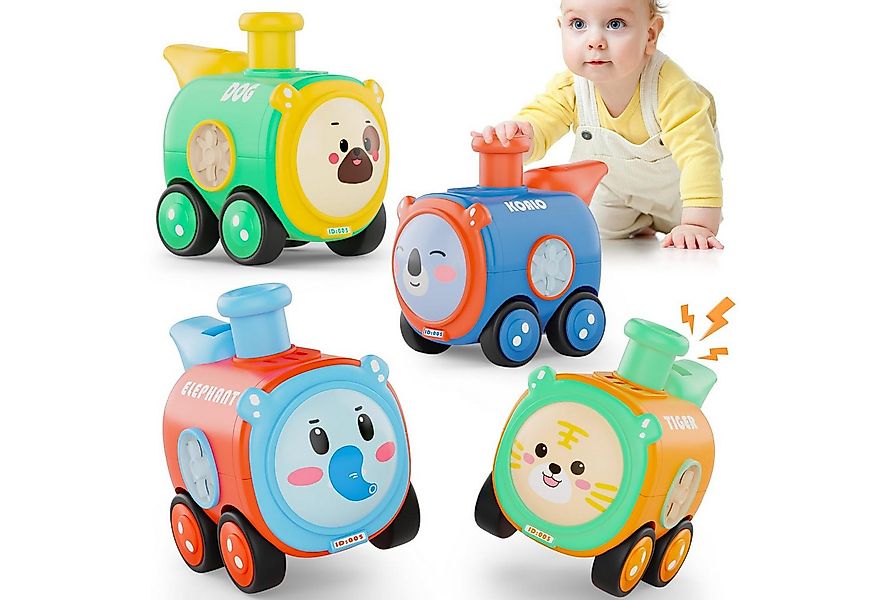 CLTYQ Spielzeug-Auto Push-to-Play-Autospielzeug,Baby-Eisenbahnspielzeug 4-t günstig online kaufen