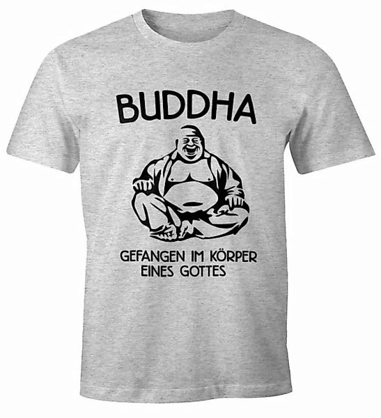 MoonWorks Print-Shirt Buddha - Gefangen im Körper eines Gottes Herren T-Shi günstig online kaufen