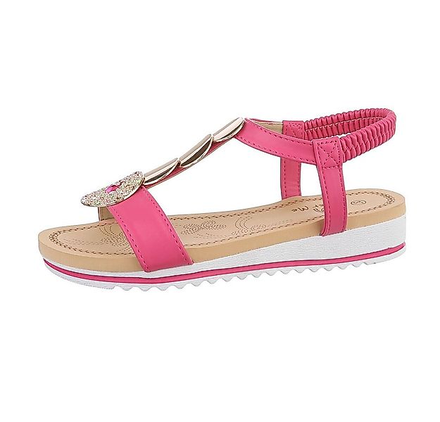 Ital-Design Damen Freizeit Riemchensandalette (86016986) Keilabsatz/Wedge K günstig online kaufen