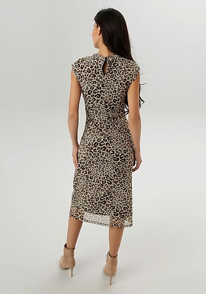 Aniston SELECTED Midikleid, In Mesh-Qualiät und im angesagten Leoprint - NE günstig online kaufen