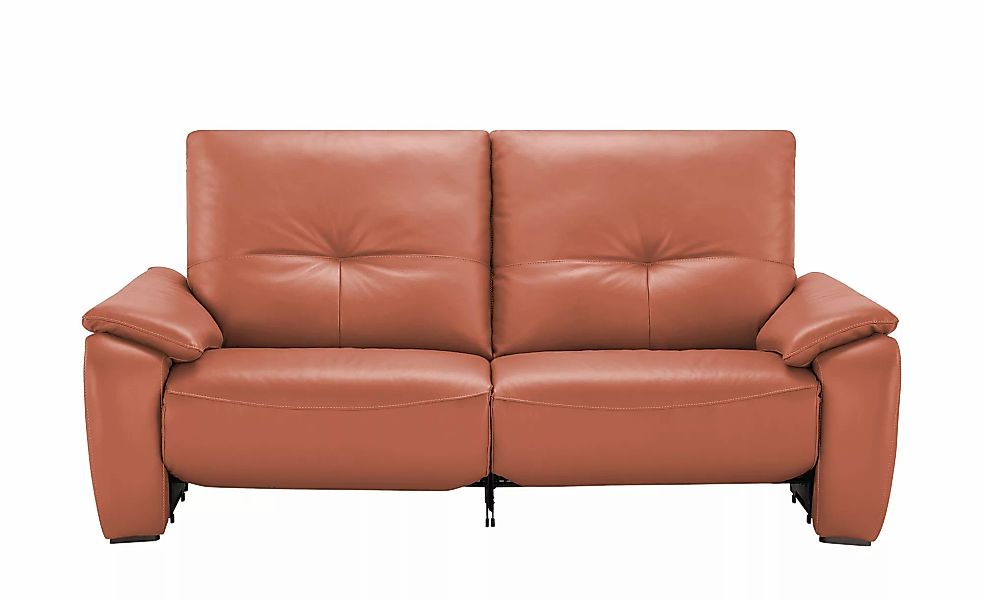 Wohnwert Sofa  aus Echtleder Halina ¦ orange ¦ Maße (cm): B: 205 H: 98 T: 9 günstig online kaufen