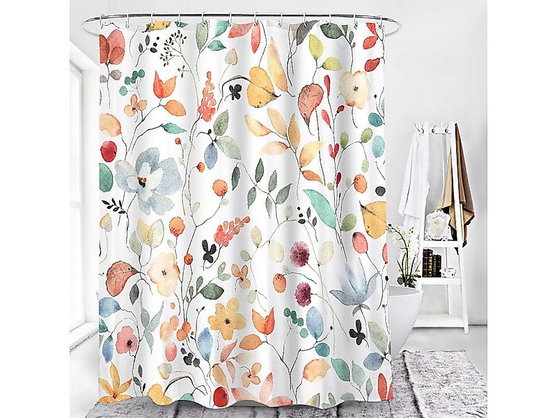 Euroshowers GmbH Duschvorhang hochwertig verarbeitet mit 12 Duschvorhangrin günstig online kaufen