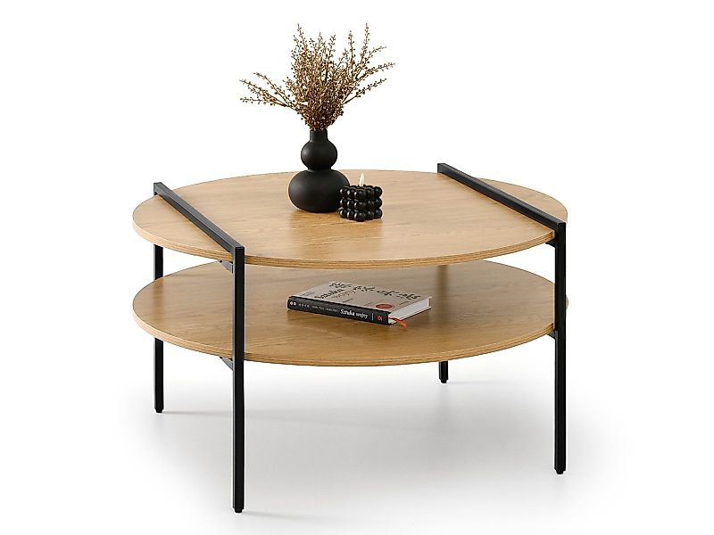 Compleo Couchtisch mit Regale, Moderne Kaffeetisch, günstig online kaufen