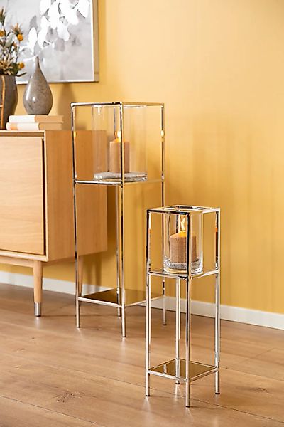 Fink Windlicht "LEXA, Weihnachtsdeko", (1 St.), aus Edelstahl und Glas günstig online kaufen