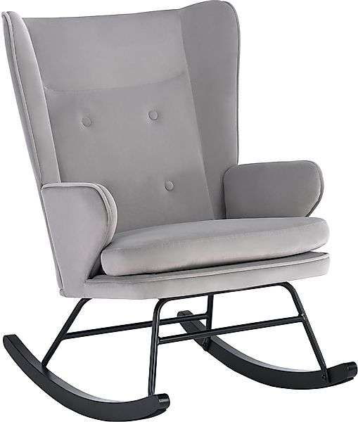 Kayoom Schaukelstuhl "Melorie 125, Metallgestell mit Kufen aus Holz" () 1 S günstig online kaufen