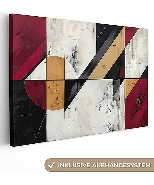 OneMillionCanvasses® Leinwandbild Modern - Abstrakt - Geometrisch - Rot - I günstig online kaufen