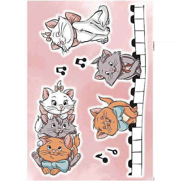 Komar Wandtattoo "Aristocats Kittens - Größe 50 x 70 cm", (7 St.), selbstkl günstig online kaufen