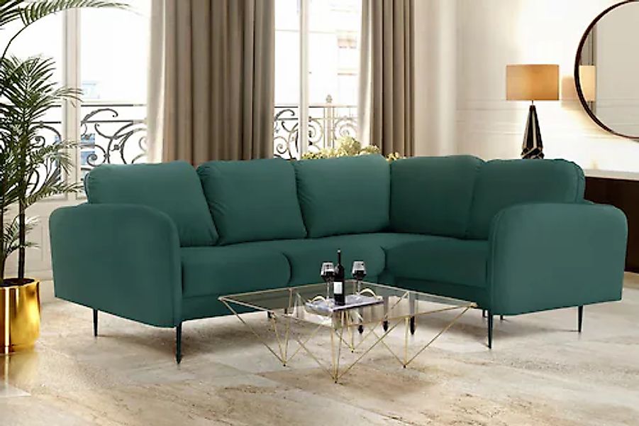 Home affaire Ecksofa »Skidi L-Form« mit losen Rückenkissen und Keder oben a günstig online kaufen