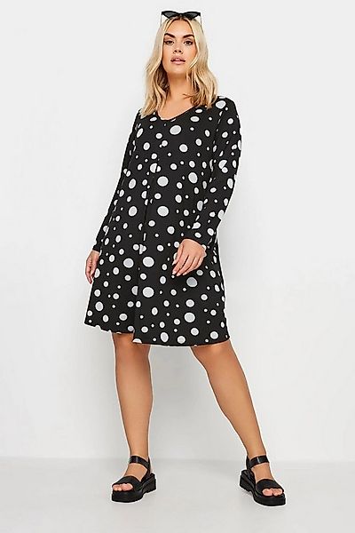 Stil Diva Minikleid Plus Size Kleid mit V-Ausschnitt, langen Ärmeln und Pol günstig online kaufen