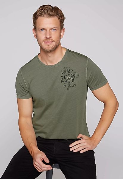 CAMP DAVID T-Shirt, mit Logo-Bestickung am Ärmel günstig online kaufen