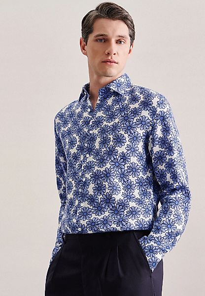 seidensticker Businesshemd "Slim" Slim Langarm Kentkragen Floral günstig online kaufen